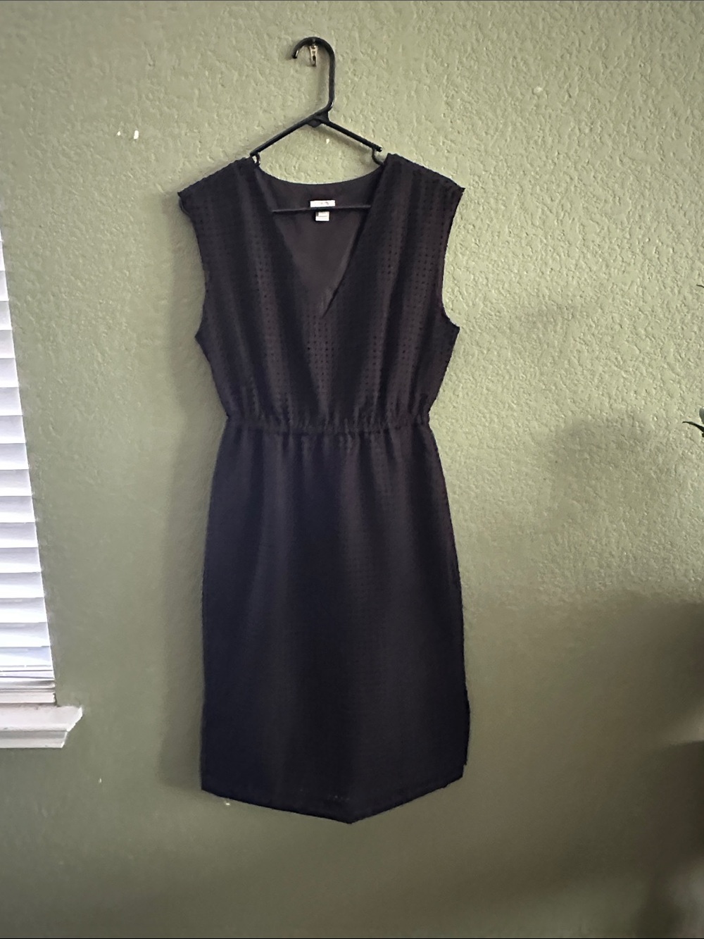 J. Crew Black Sleeveless V-Neck Midi Dress
